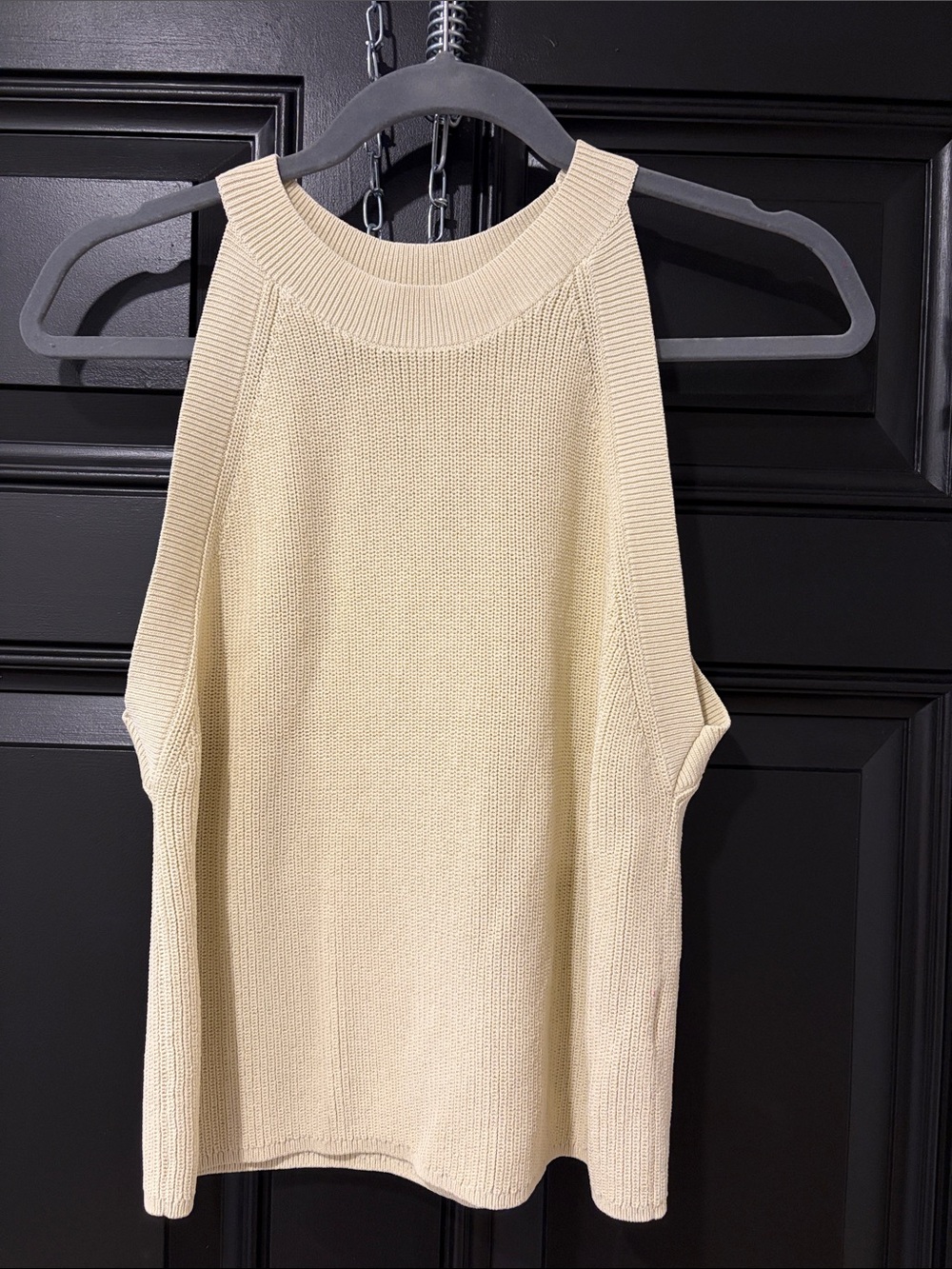 Aritzia Wilfred Beige Ribbed Knit Tank